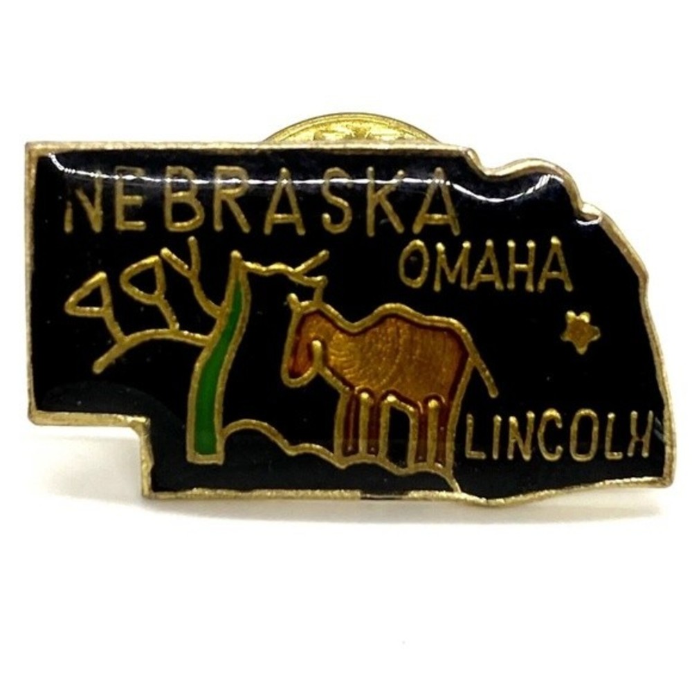 Lincoln Nebraska Omaha Lapel jacket pin Pinback Trucker‎ Hat Pin